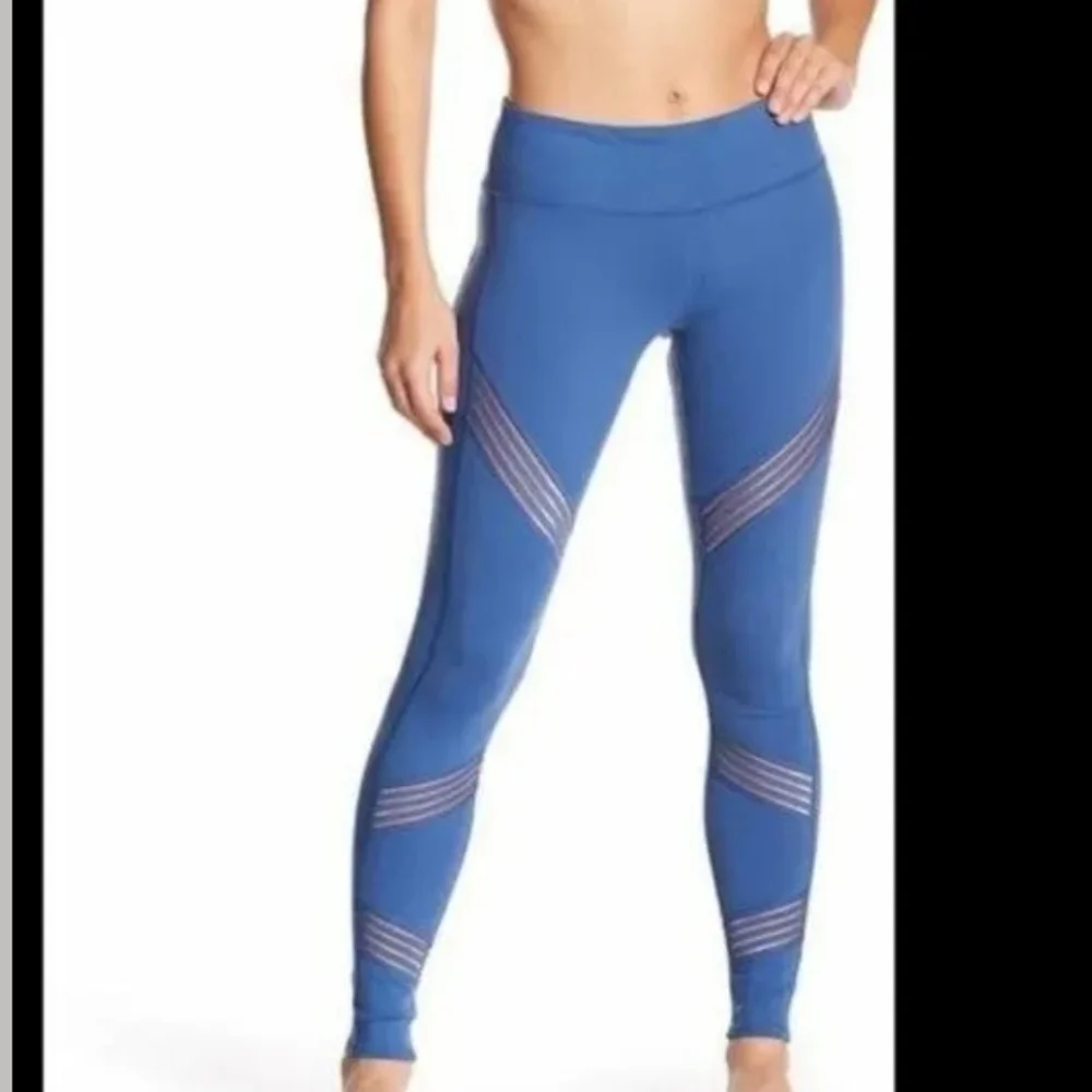 ALO Yoga Navy Blue Multi Mesh Panel Yoga Leggings